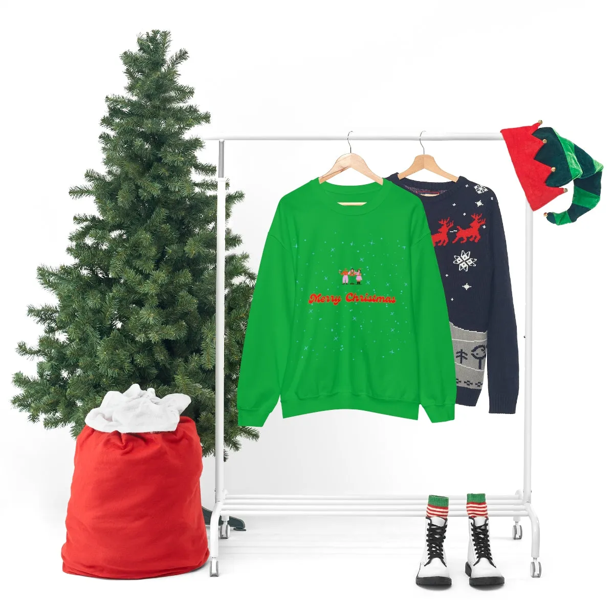 Pink Nutcracker Merry and Bright Minimalist Sweatshirt, Blue Nutcracker Sweatshirt, Trendy Christmas Sweatshirt, Pastel Xmas Crewneck