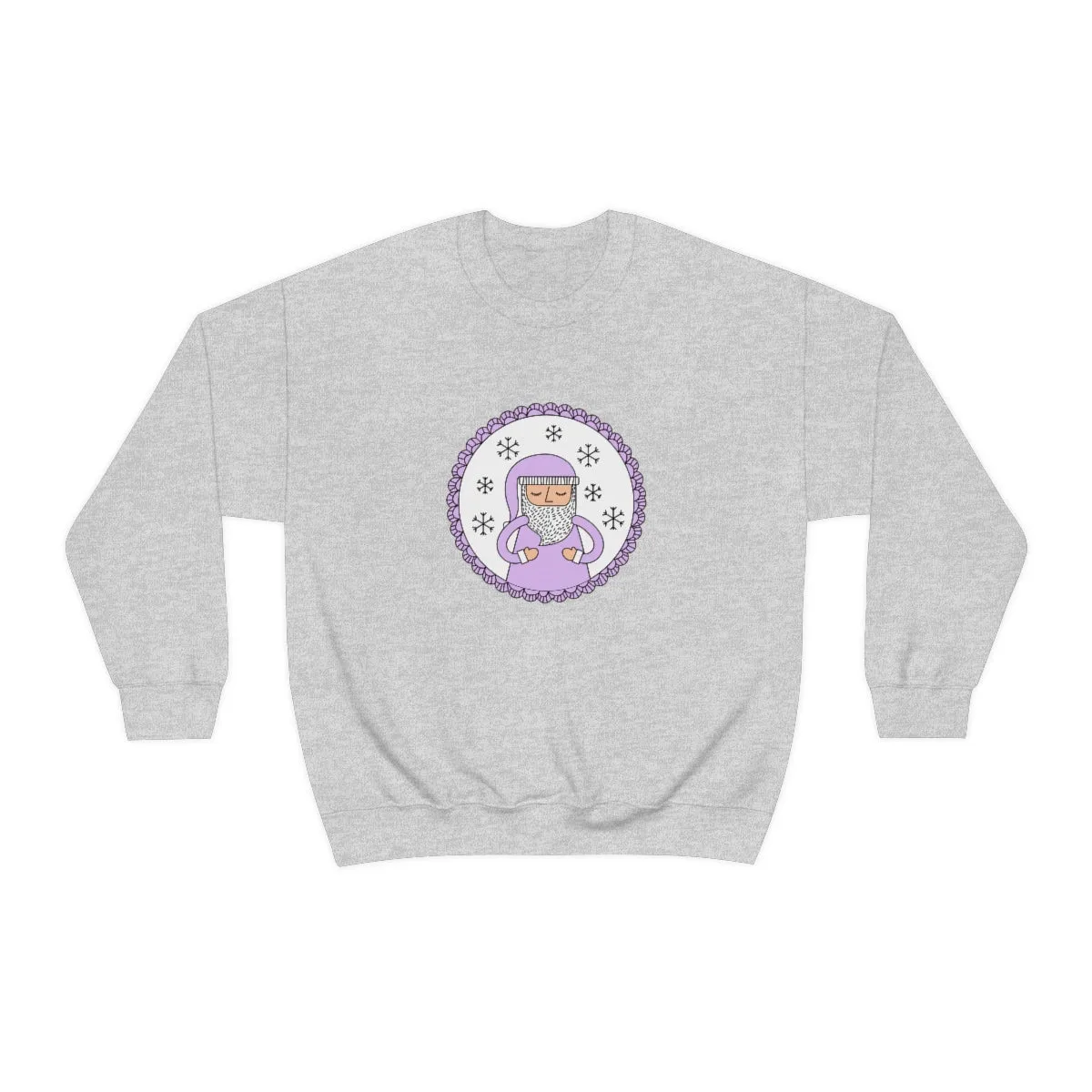 Purple Santa Claus Sweatshirt, Pink Santa Sweatshirt, Trendy Noel Minimalist Christmas Sweatshirt, Xmas Santa Crewneck Top, Pastel Holiday