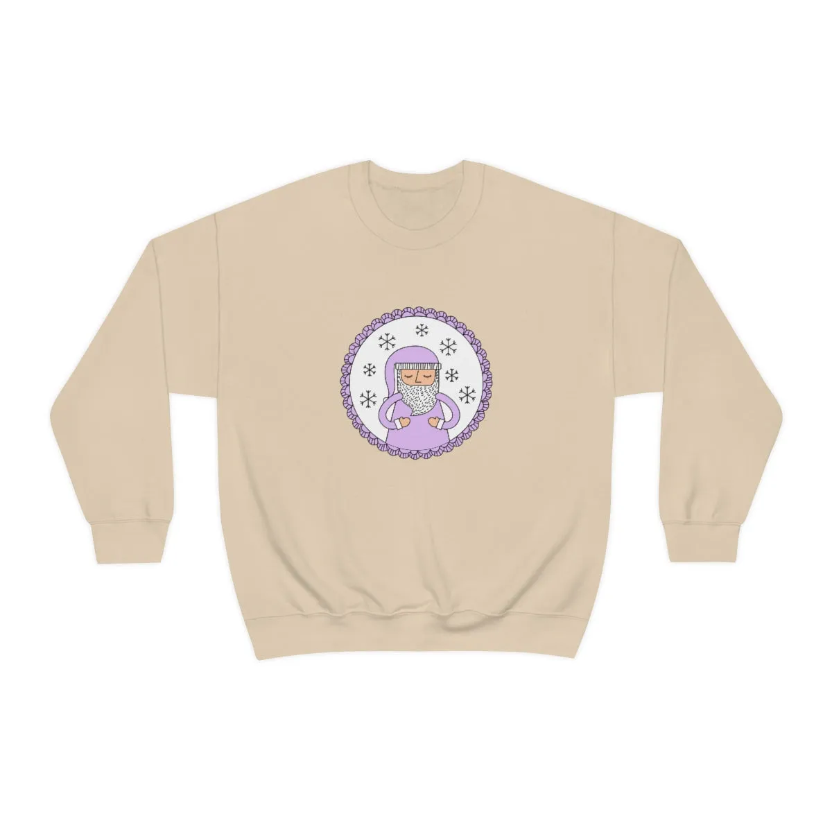 Purple Santa Claus Sweatshirt, Pink Santa Sweatshirt, Trendy Noel Minimalist Christmas Sweatshirt, Xmas Santa Crewneck Top, Pastel Holiday