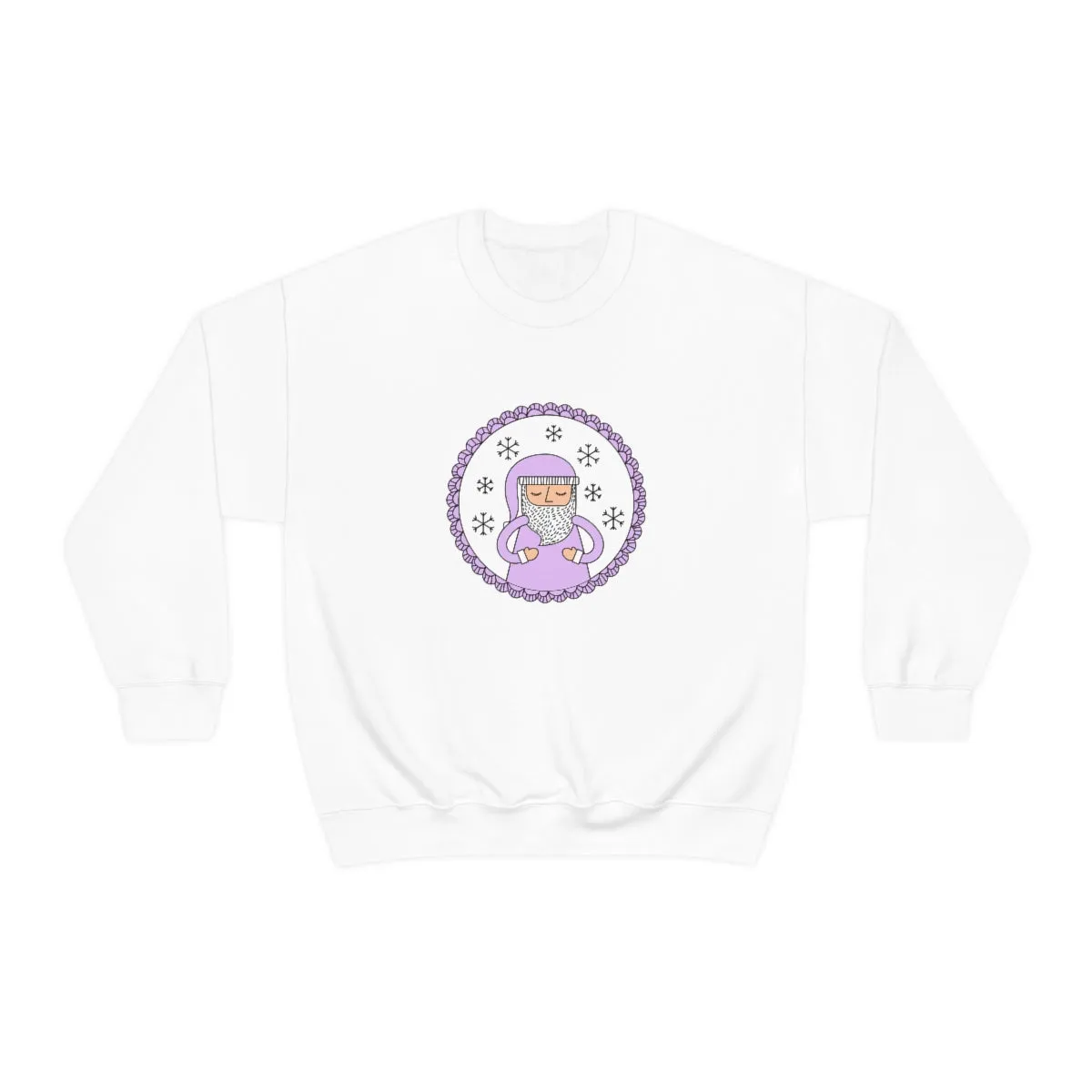 Purple Santa Claus Sweatshirt, Pink Santa Sweatshirt, Trendy Noel Minimalist Christmas Sweatshirt, Xmas Santa Crewneck Top, Pastel Holiday
