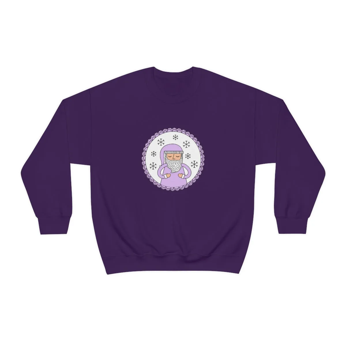 Purple Santa Claus Sweatshirt, Pink Santa Sweatshirt, Trendy Noel Minimalist Christmas Sweatshirt, Xmas Santa Crewneck Top, Pastel Holiday