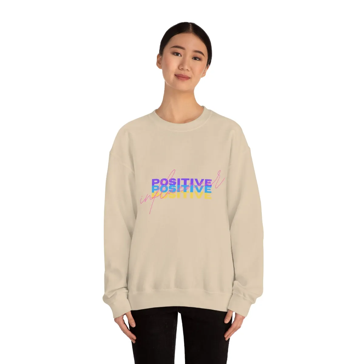 Retro Trendy Influencer Sweatshirt, Oversized Positive Influencer Crewneck Sweatshirt, VSCO Girl, Tumblr Top, 80s Retro Gift