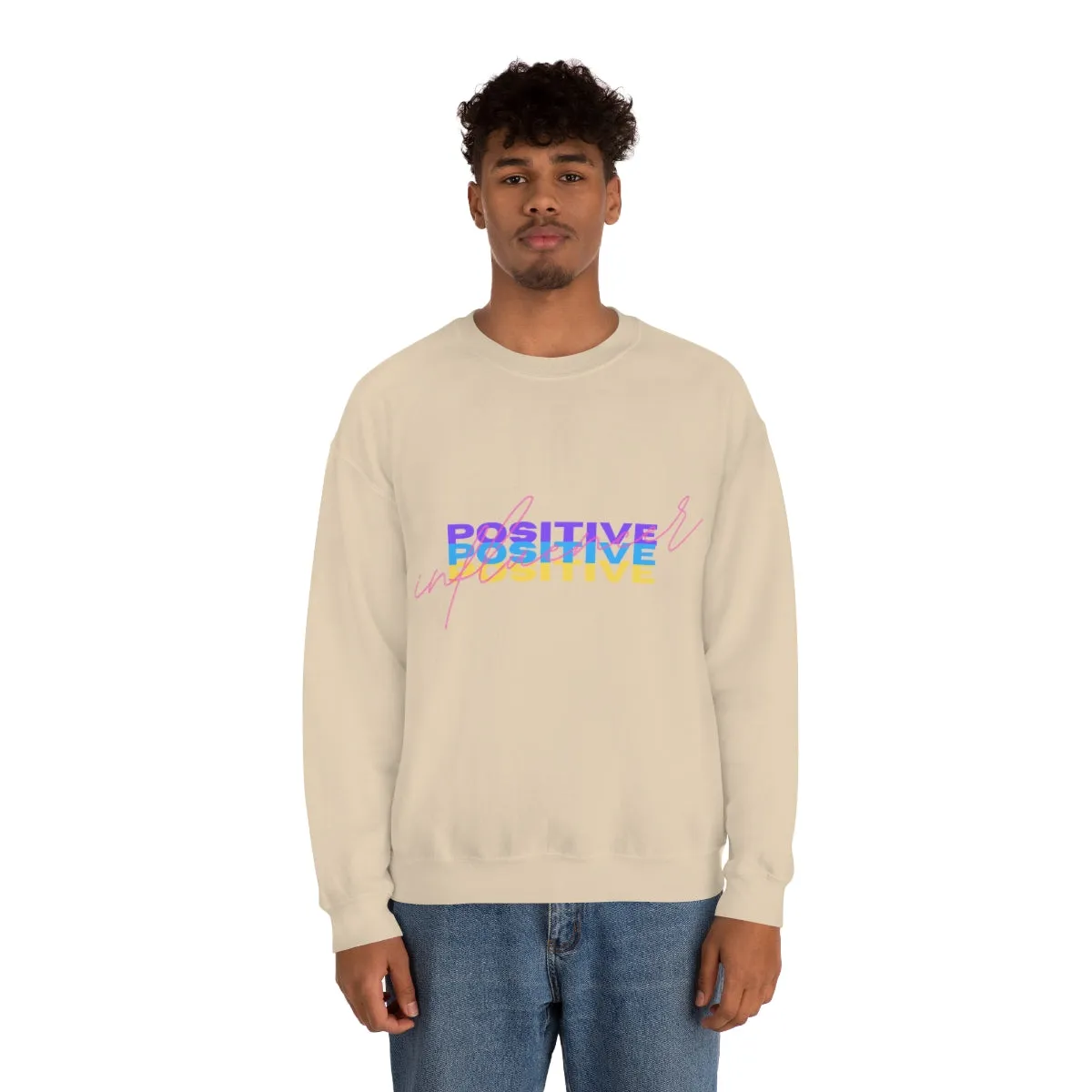 Retro Trendy Influencer Sweatshirt, Oversized Positive Influencer Crewneck Sweatshirt, VSCO Girl, Tumblr Top, 80s Retro Gift