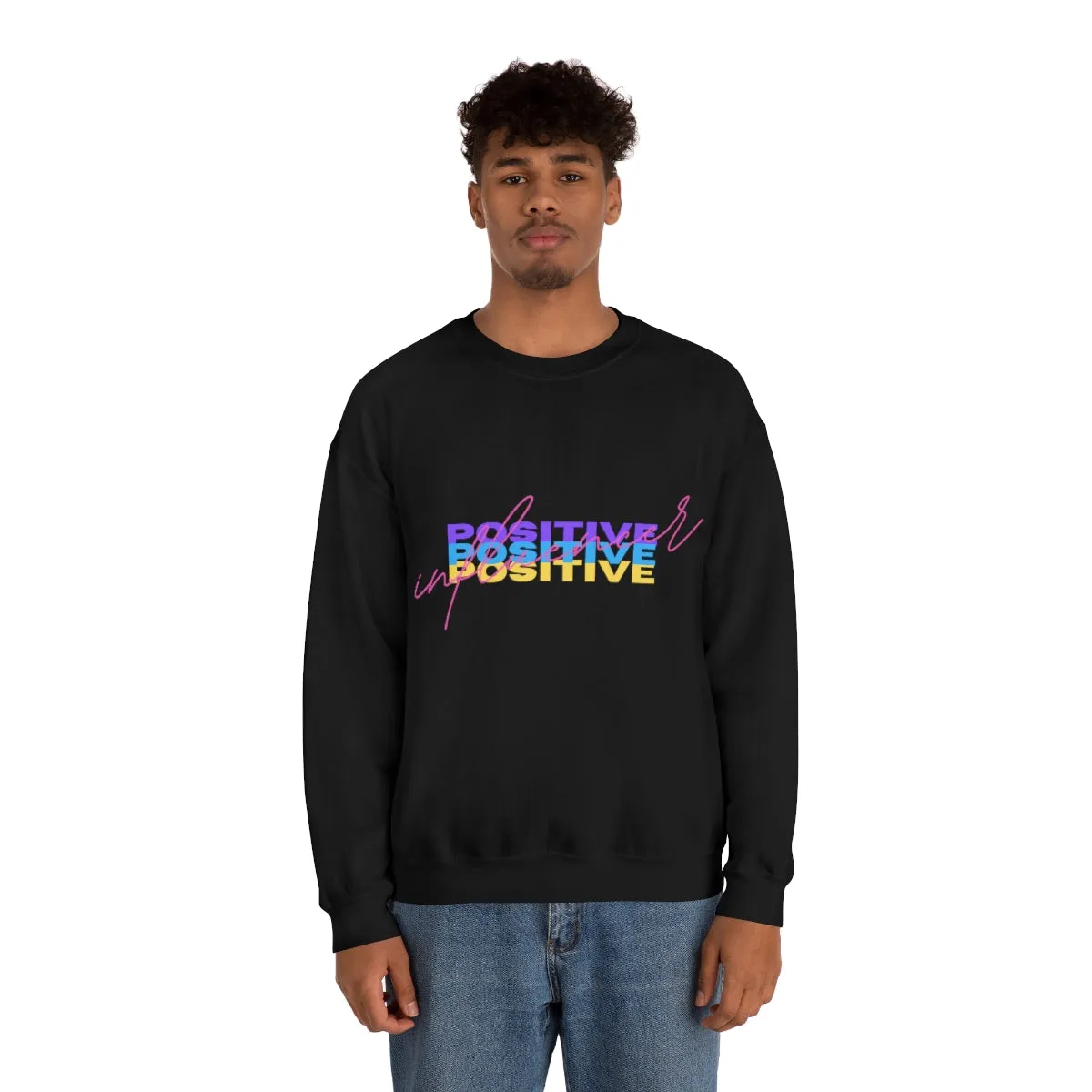 Retro Trendy Influencer Sweatshirt, Oversized Positive Influencer Crewneck Sweatshirt, VSCO Girl, Tumblr Top, 80s Retro Gift