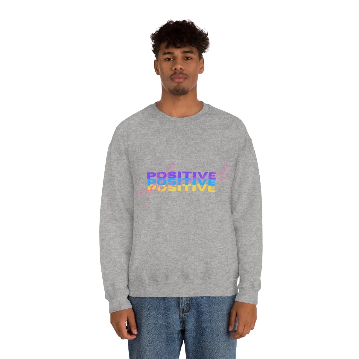 Retro Trendy Influencer Sweatshirt, Oversized Positive Influencer Crewneck Sweatshirt, VSCO Girl, Tumblr Top, 80s Retro Gift