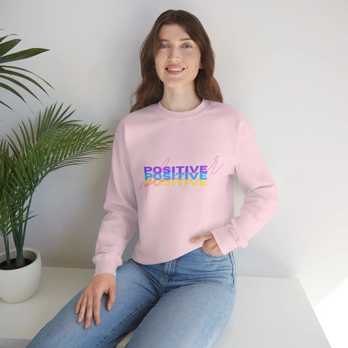 Retro Trendy Influencer Sweatshirt, Oversized Positive Influencer Crewneck Sweatshirt, VSCO Girl, Tumblr Top, 80s Retro Gift