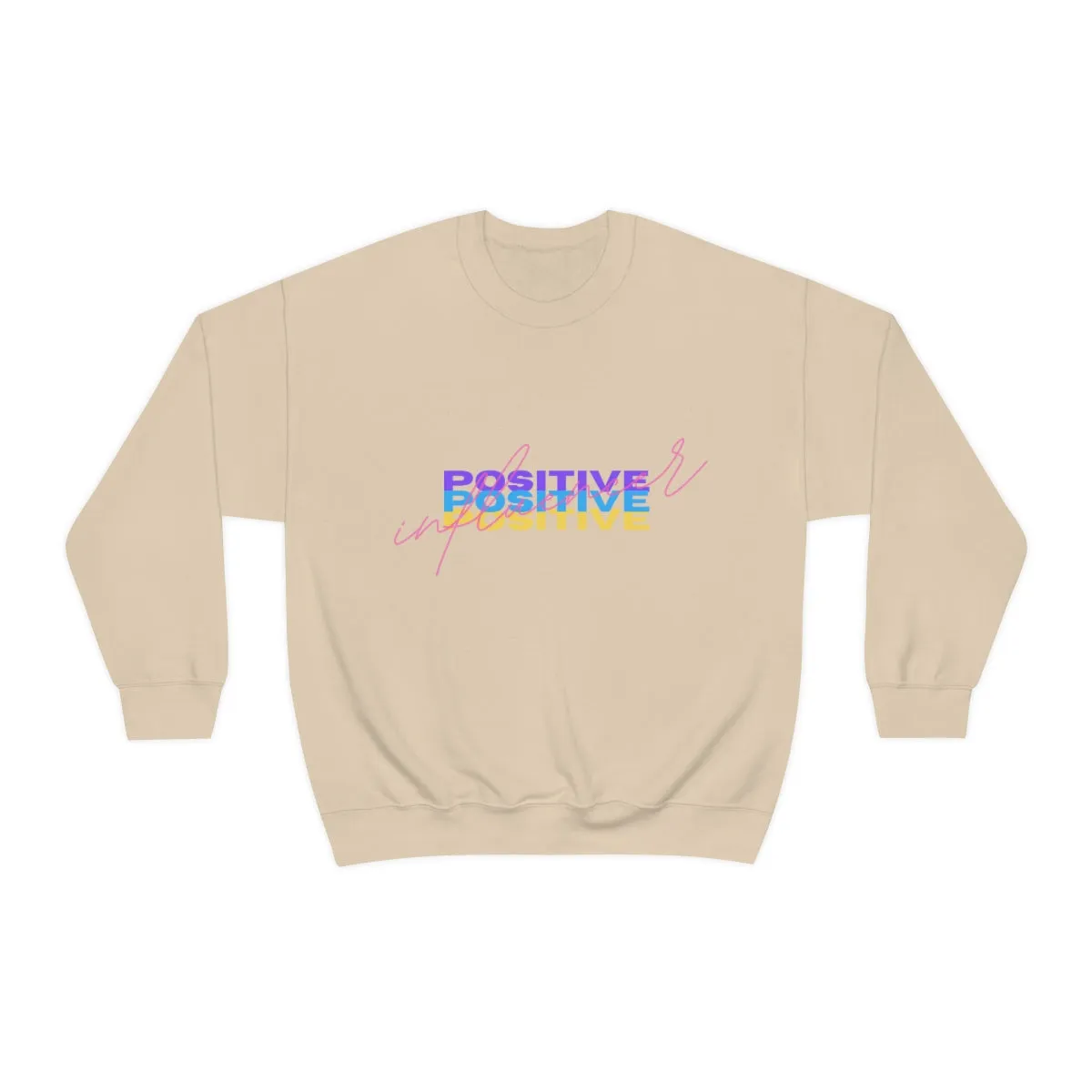 Retro Trendy Influencer Sweatshirt, Oversized Positive Influencer Crewneck Sweatshirt, VSCO Girl, Tumblr Top, 80s Retro Gift