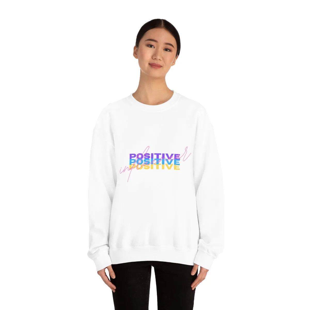 Retro Trendy Influencer Sweatshirt, Oversized Positive Influencer Crewneck Sweatshirt, VSCO Girl, Tumblr Top, 80s Retro Gift