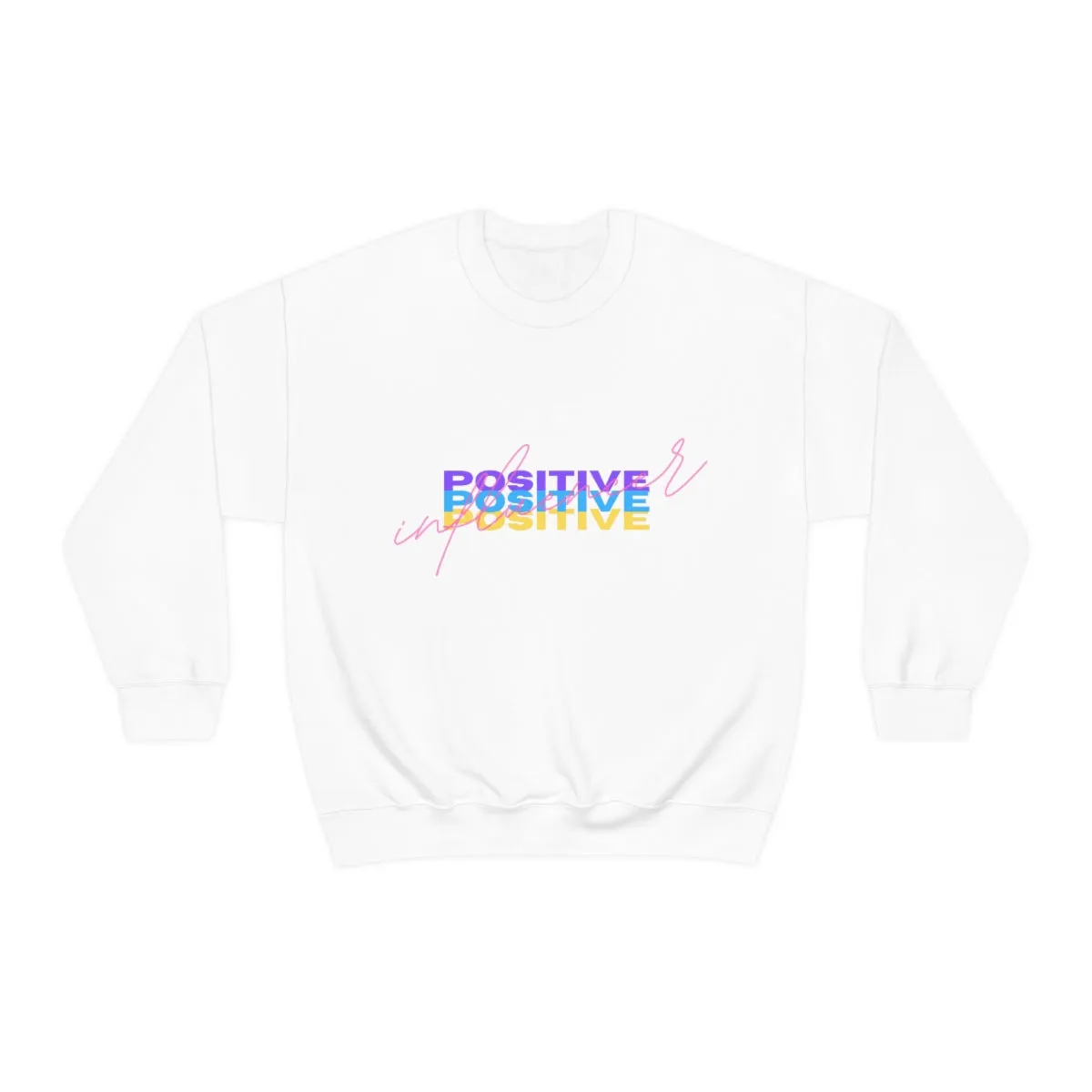 Retro Trendy Influencer Sweatshirt, Oversized Positive Influencer Crewneck Sweatshirt, VSCO Girl, Tumblr Top, 80s Retro Gift