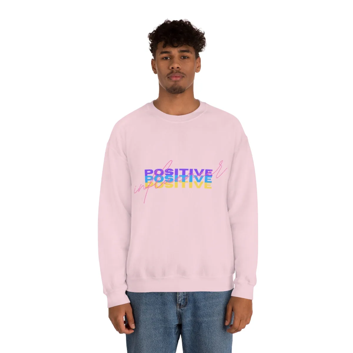 Retro Trendy Influencer Sweatshirt, Oversized Positive Influencer Crewneck Sweatshirt, VSCO Girl, Tumblr Top, 80s Retro Gift