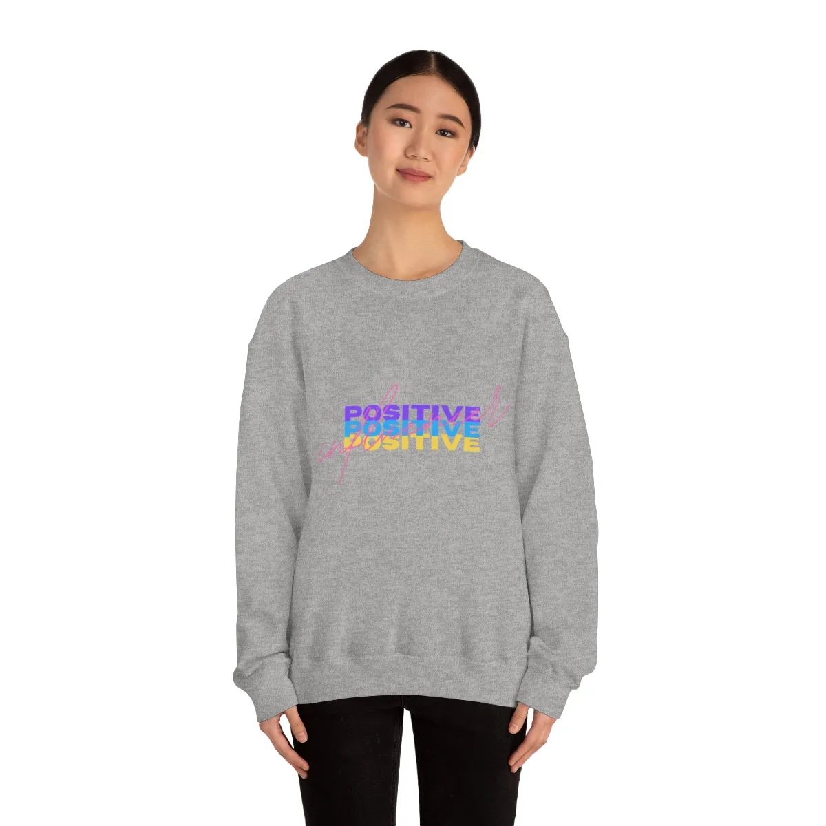 Retro Trendy Influencer Sweatshirt, Oversized Positive Influencer Crewneck Sweatshirt, VSCO Girl, Tumblr Top, 80s Retro Gift