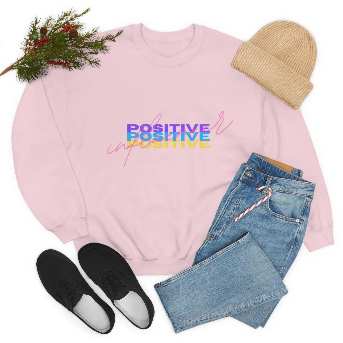 Retro Trendy Influencer Sweatshirt, Oversized Positive Influencer Crewneck Sweatshirt, VSCO Girl, Tumblr Top, 80s Retro Gift