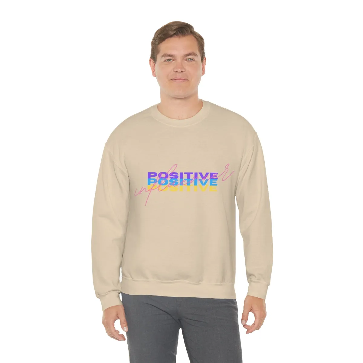 Retro Trendy Influencer Sweatshirt, Oversized Positive Influencer Crewneck Sweatshirt, VSCO Girl, Tumblr Top, 80s Retro Gift