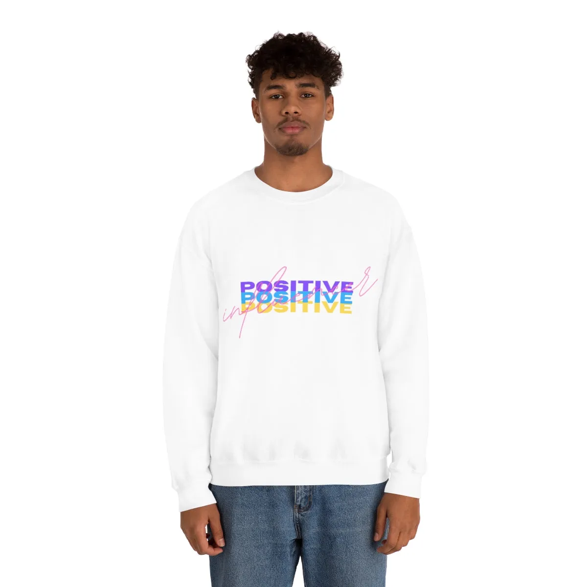 Retro Trendy Influencer Sweatshirt, Oversized Positive Influencer Crewneck Sweatshirt, VSCO Girl, Tumblr Top, 80s Retro Gift