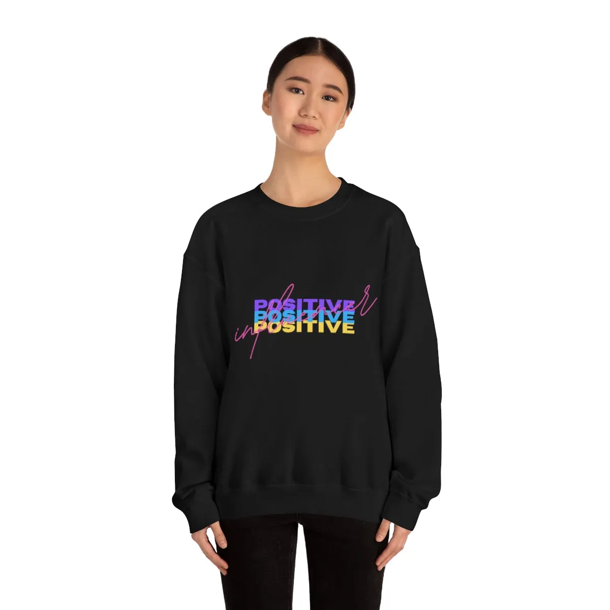 Retro Trendy Influencer Sweatshirt, Oversized Positive Influencer Crewneck Sweatshirt, VSCO Girl, Tumblr Top, 80s Retro Gift