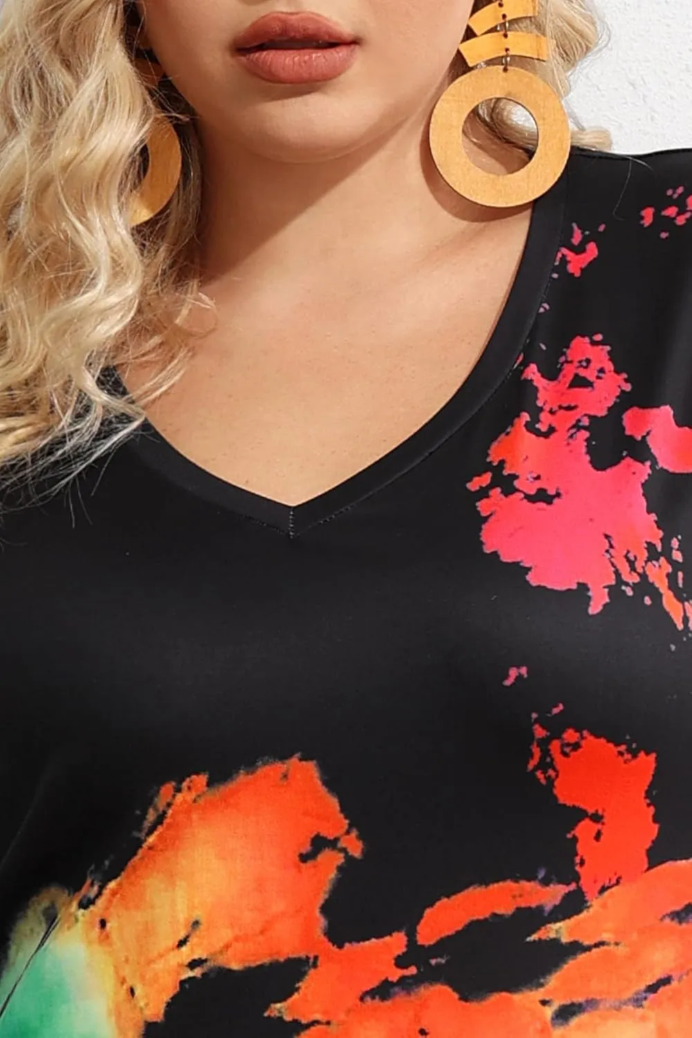 RITERA Plus Size Dresses for Women V Neck Casual Loose Pocket Short Sleeve Slits Maxi T Shirt Dress Summer Sundress XL-5XL