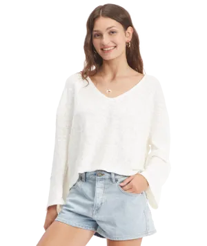 Roxy Board Walk Sweater-Snow White