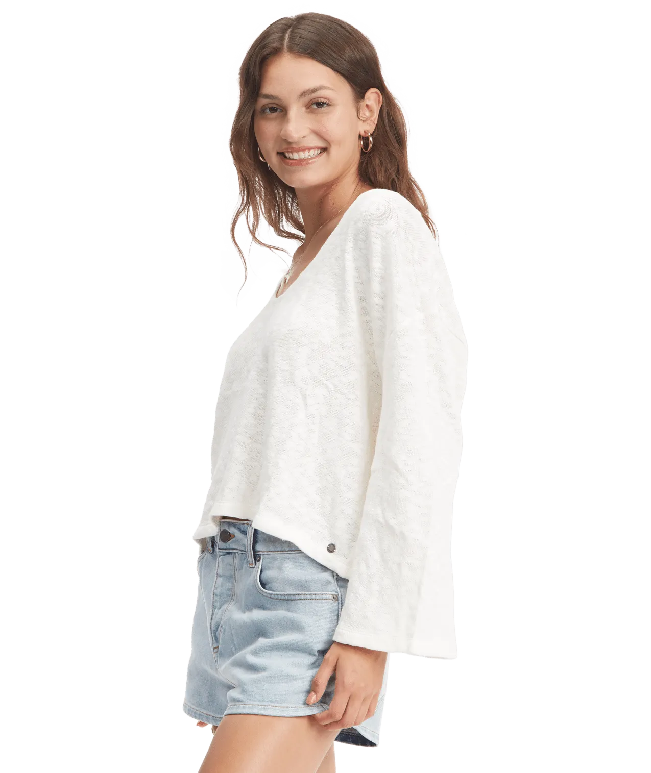 Roxy Board Walk Sweater-Snow White