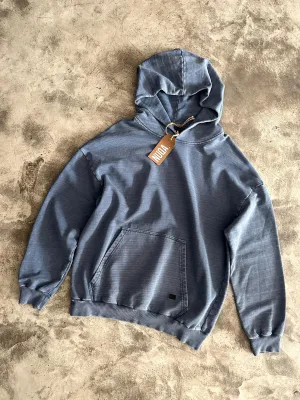 Striped Washed Hoodie - Acero