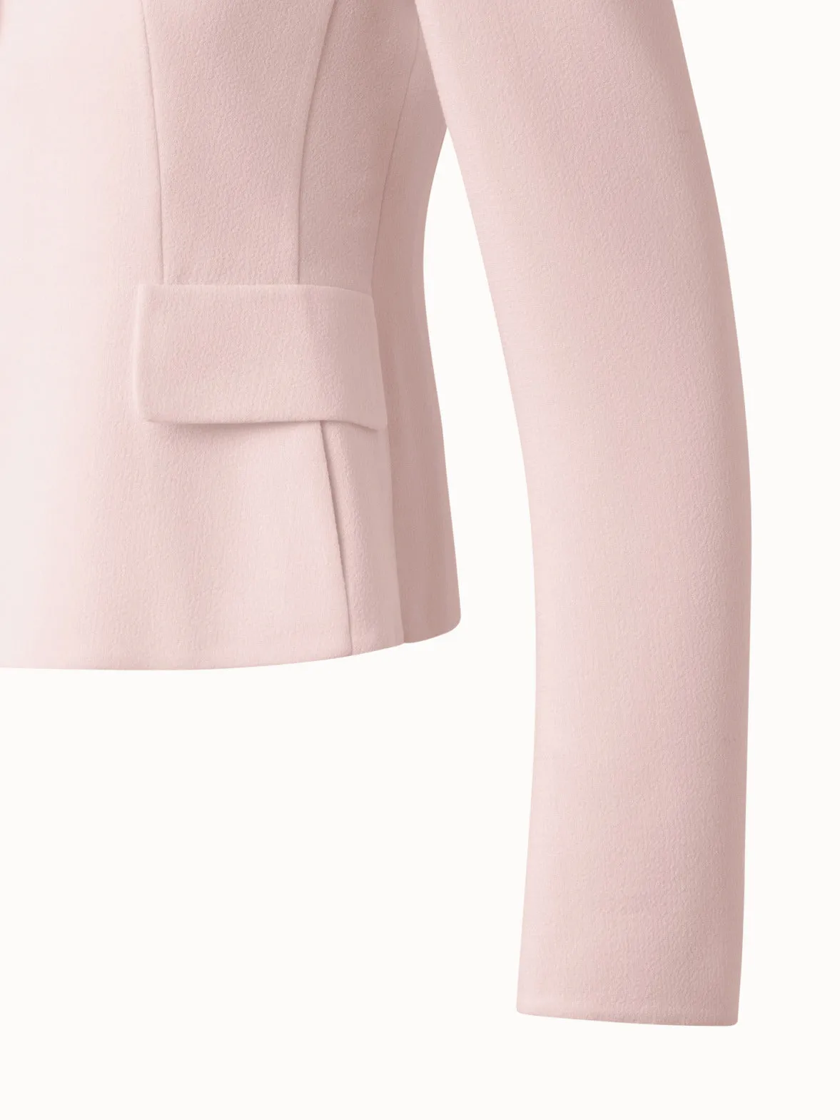 Tailored Wool Crpe Double Face Jacket