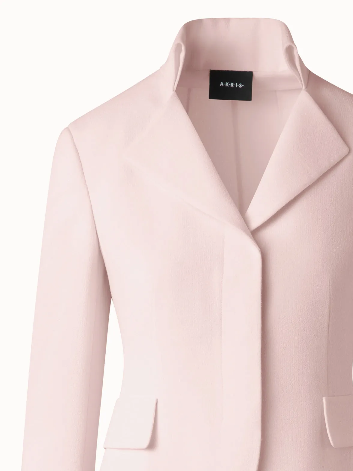 Tailored Wool Crpe Double Face Jacket
