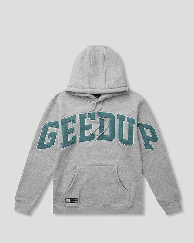 Team Logo Hoody Grey/Aqua Green