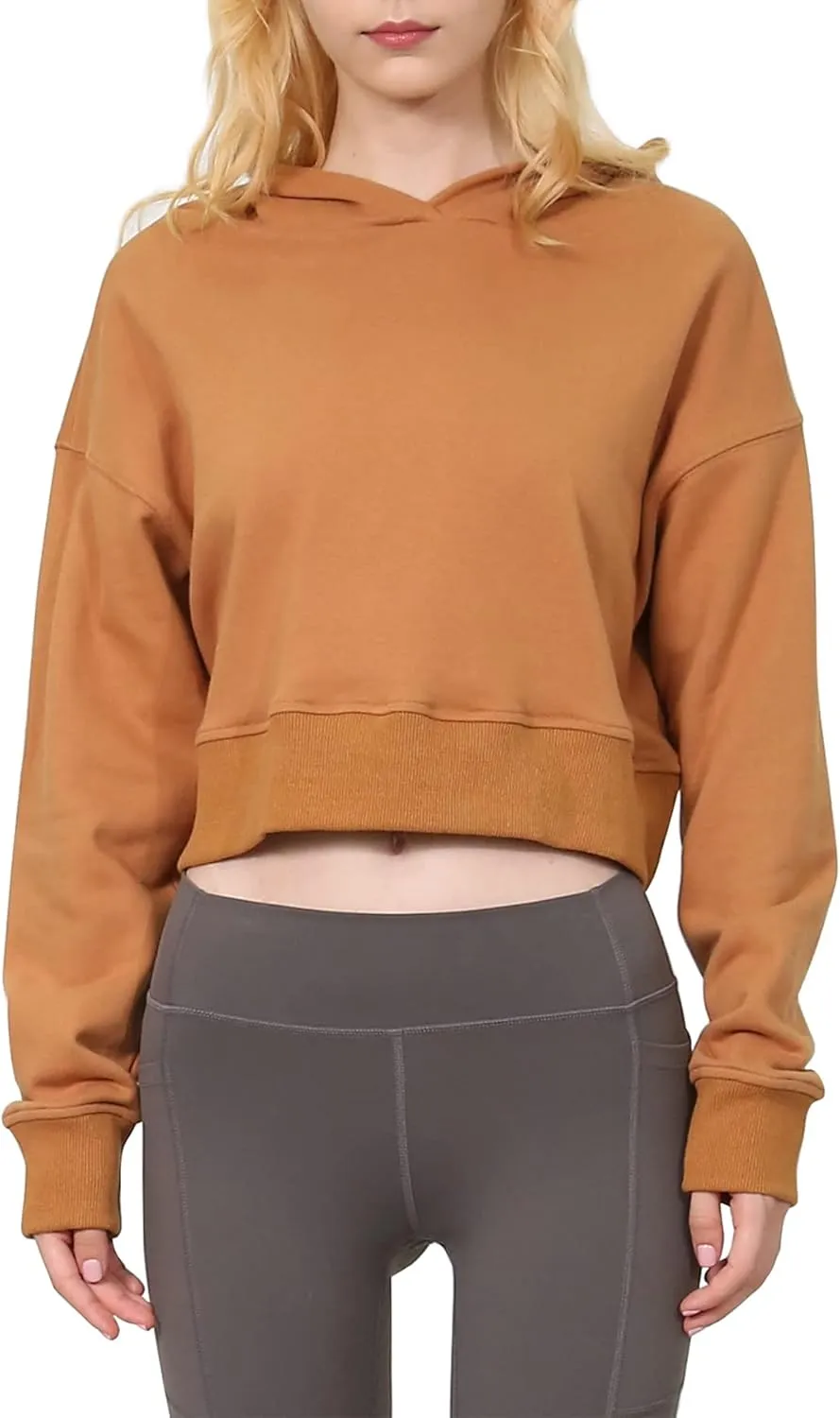 Women's Cotton French Terry Cropped Hoodies