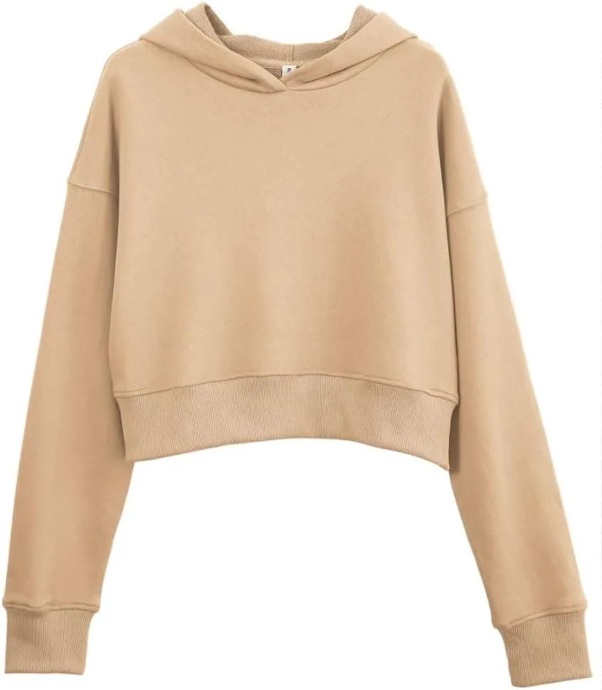 Women's Cotton French Terry Cropped Hoodies
