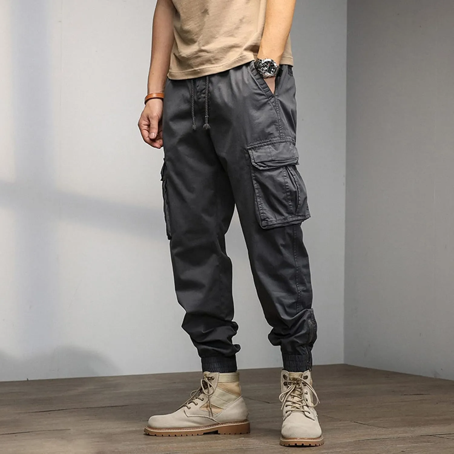 Work Pants for Men Construction Flex Waterproof Baggy Sweat Pants Classic Work Pants Relaxed Fit Straight Leg Tousers