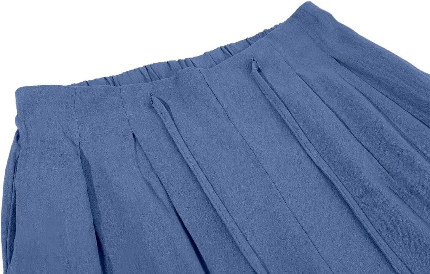 yoeasy Women Cotton Linen Drawstring Elastic Waist Straight Leg Pants Lightweight Trousers with Pocket