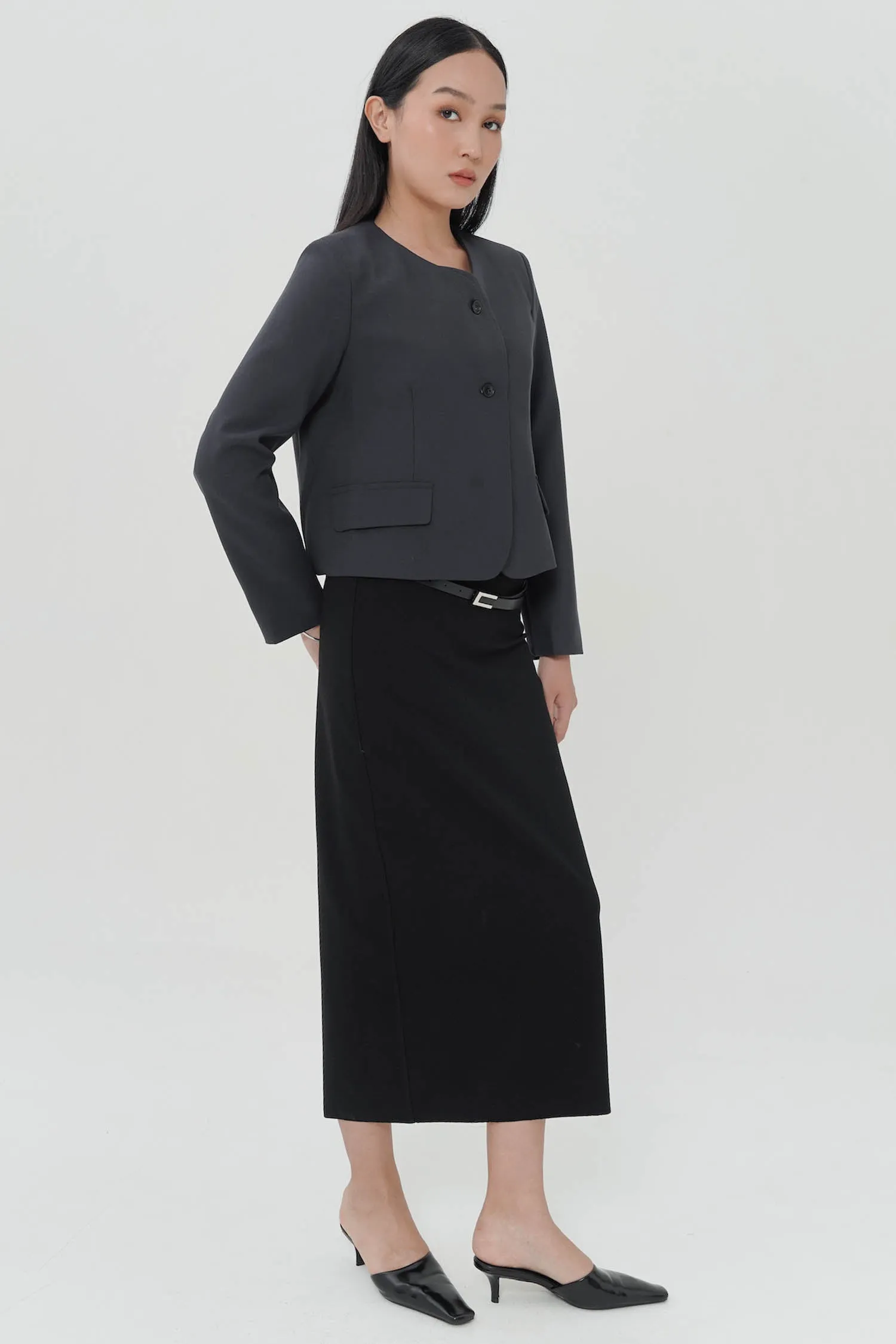 Zazi Blazer In Dark Grey