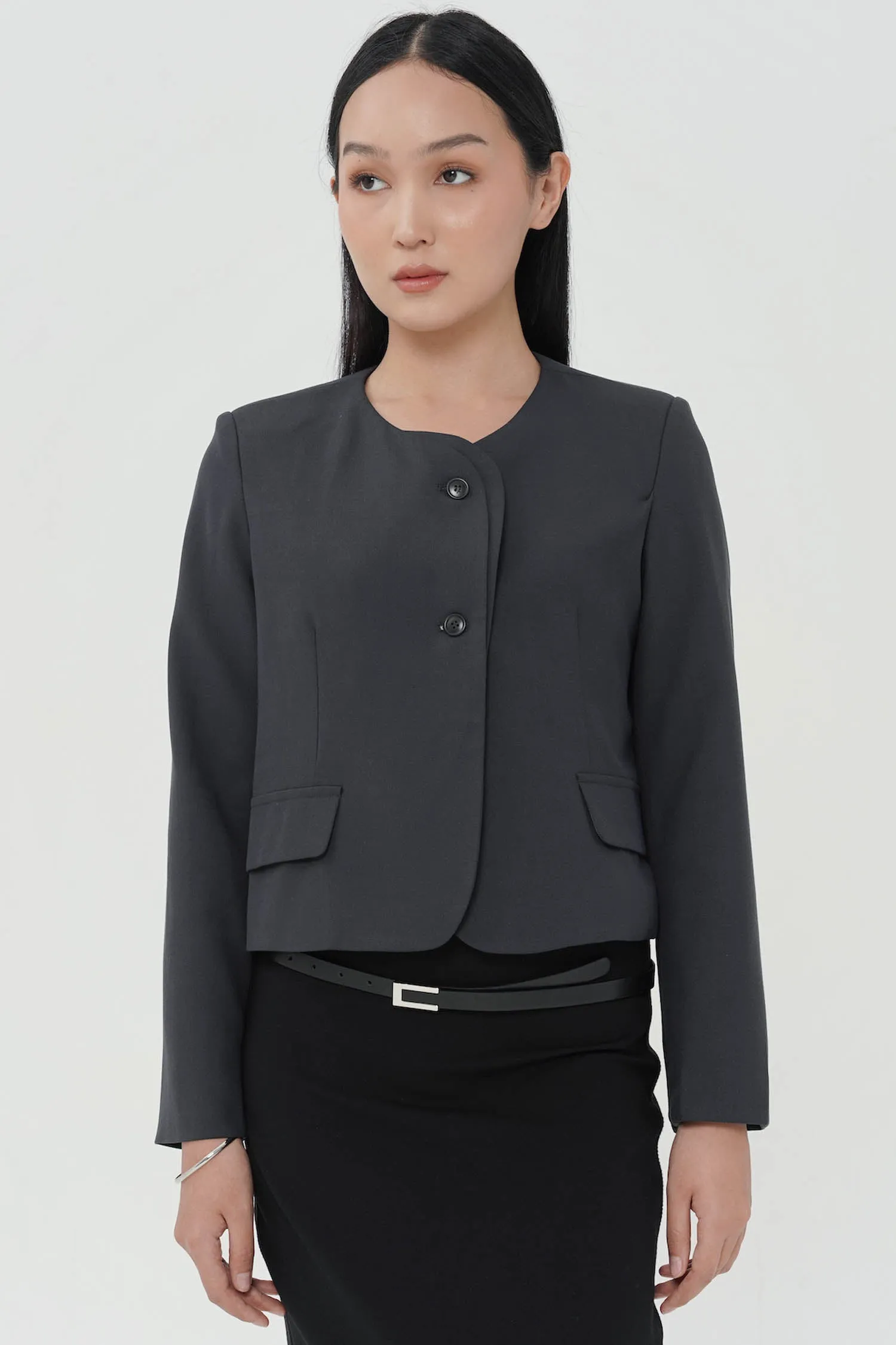 Zazi Blazer In Dark Grey