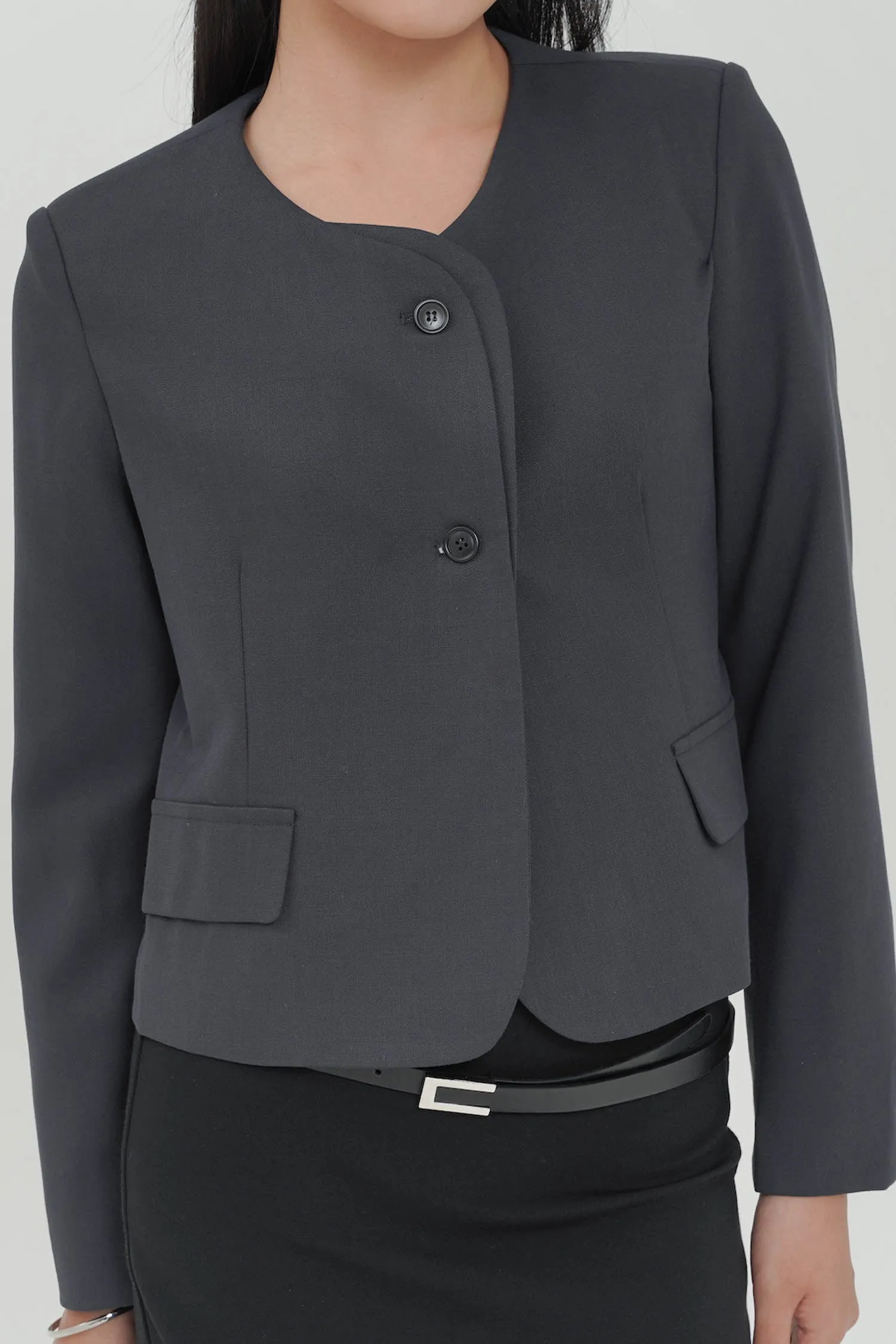 Zazi Blazer In Dark Grey