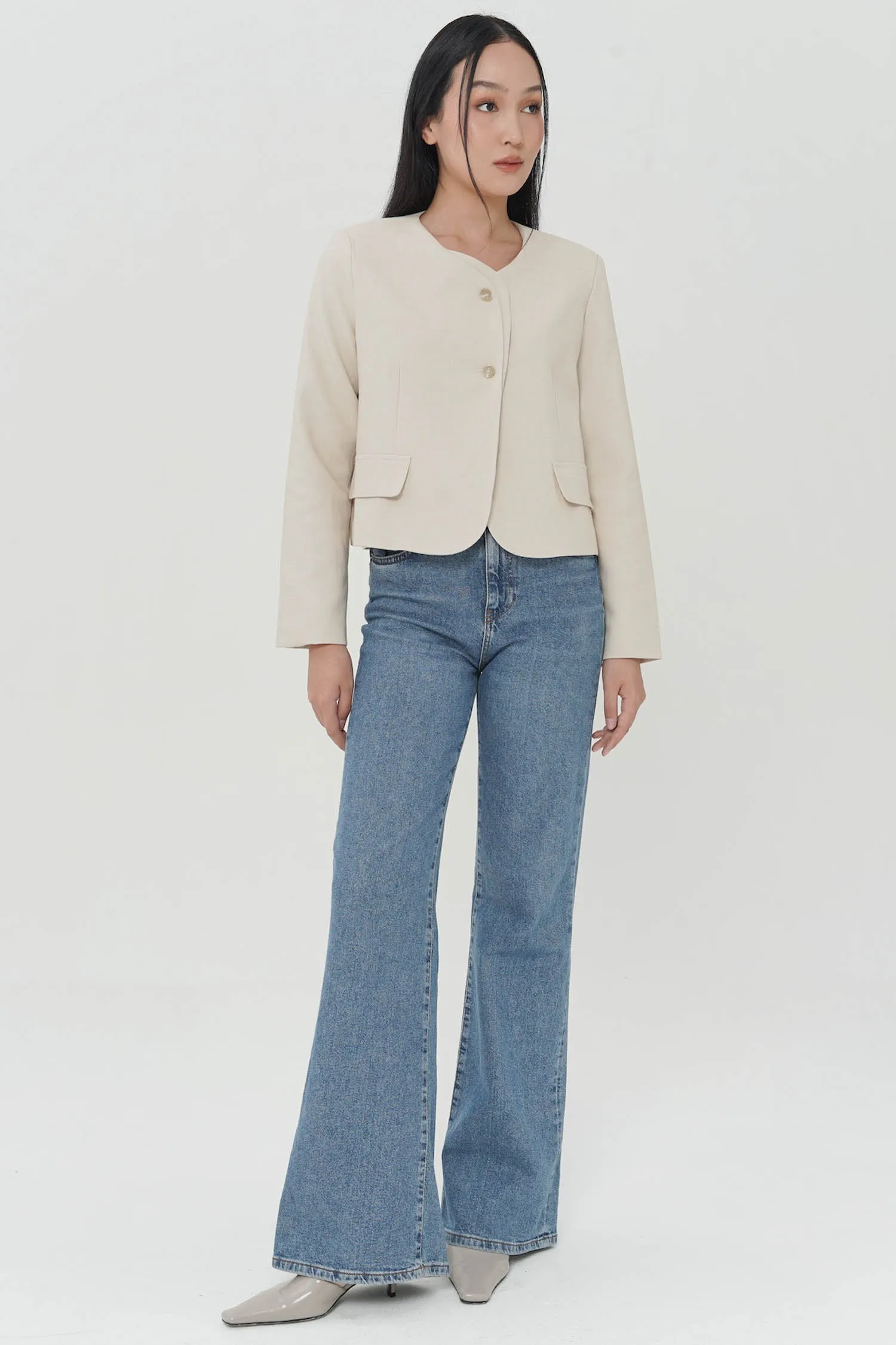 Zazi Blazer In Oat