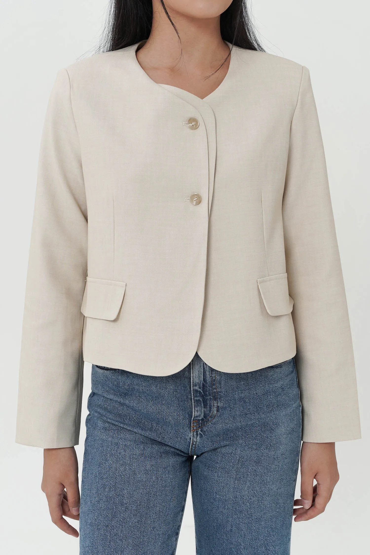 Zazi Blazer In Oat